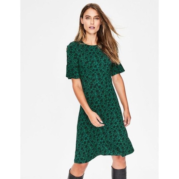 Boden • Alexis Jersey Midi Dress Enchanted Vine Floral Sz 14 - Picture 2 of 10